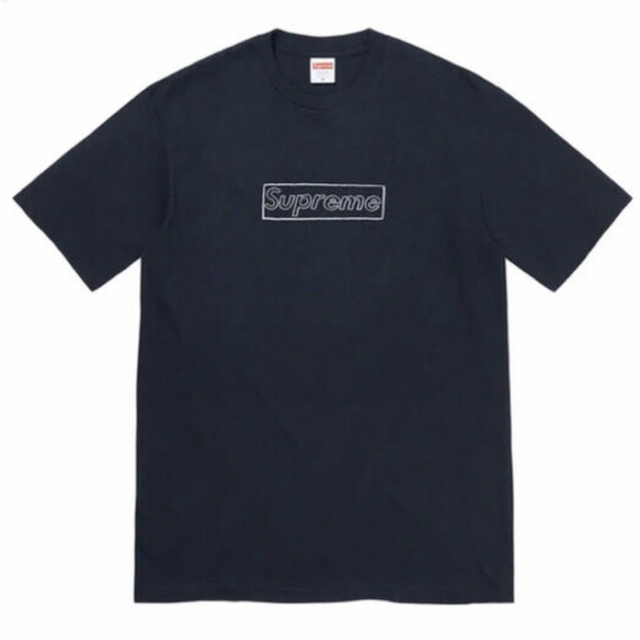 Supreme × Kaws Chalk Box Logo Tee Navy L