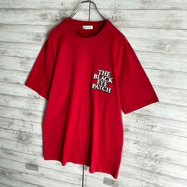 6970【希少XLサイズ】ブラックアイパッチ☆ワンポイントロゴ定番tシャツ　美品