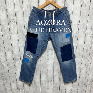 アオゾラ(aozora)のAOZORA  BLUE HEAVENダメージリペア加工セルビッチデニム！赤耳！(デニム/ジーンズ)