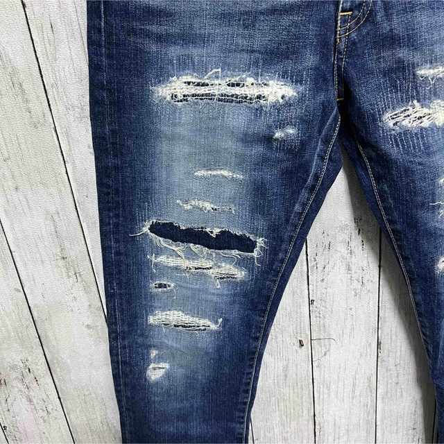 JAPAN BLUE JEANS ダメージ加工ストレッチデニム!日本製!