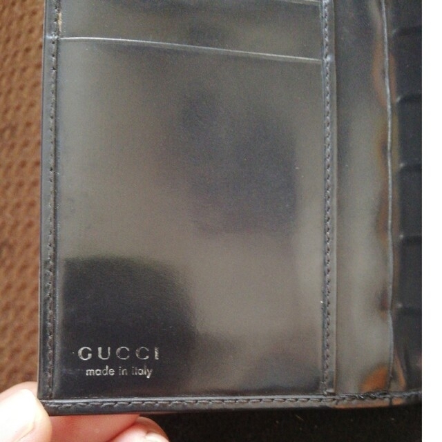 Gucci(グッチ)のGUCCI グッチ 手帳 レザー 黒 ノート 筆記具 事務用品 メンズのファッション小物(手帳)の商品写真