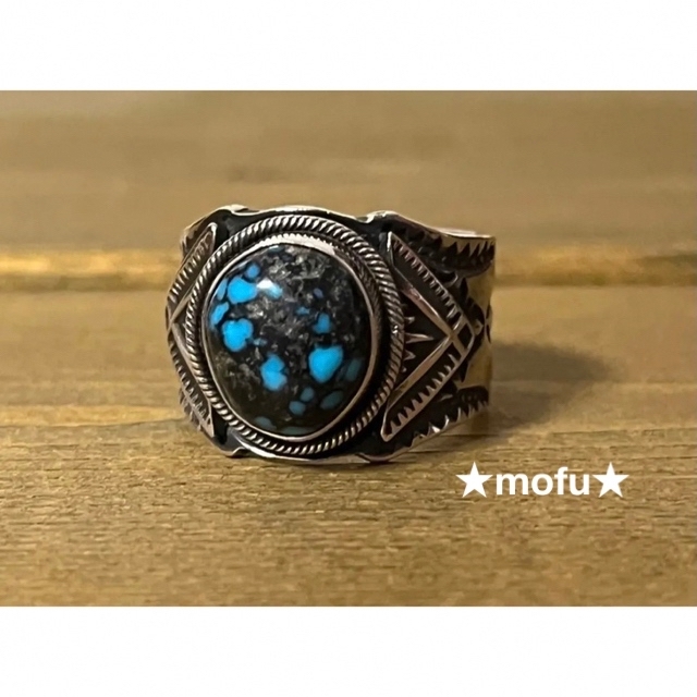 故ゲーリーリーブス　ターコイズリング　インディアンジュエリーNavajo  メンズのアクセサリー(リング(指輪))の商品写真