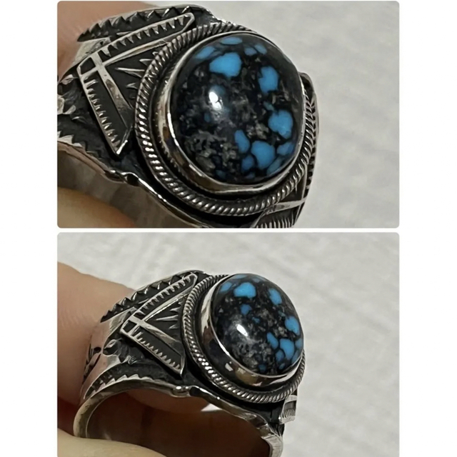 故ゲーリーリーブス　ターコイズリング　インディアンジュエリーNavajo  メンズのアクセサリー(リング(指輪))の商品写真