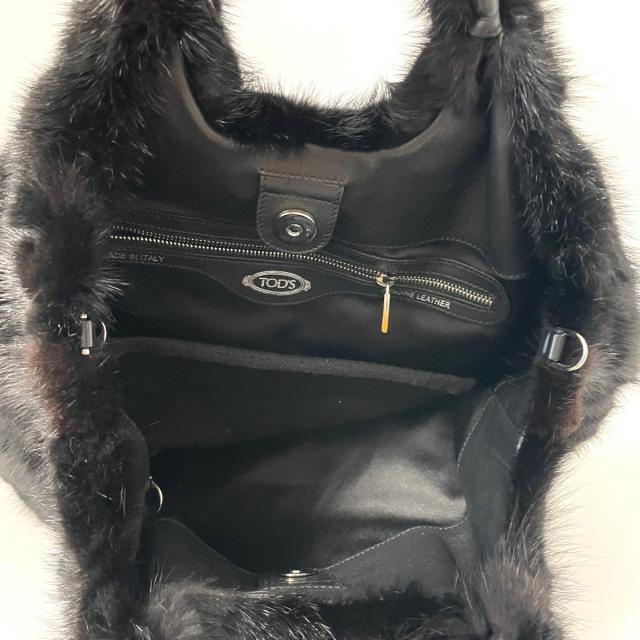 トッズ トートバッグ - 黒 ファー×レザー 大人気商品 52.0%OFF