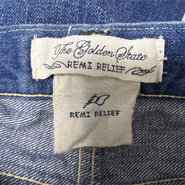 REMI RELIEF - 未使用タグ付き!REMI RELIEFダメージ加工 REMI RELIEF - 未使用タグ付き!REMI RELIEFダメージ加工