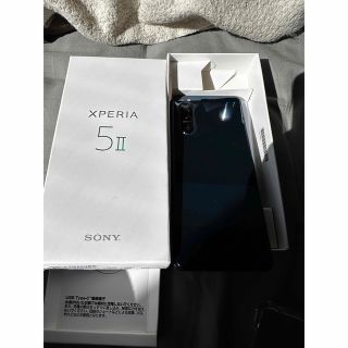 エクスペリア(Xperia)のSONY Xperia 5 II SOG02 ブルー　SIMフリー(スマートフォン本体)