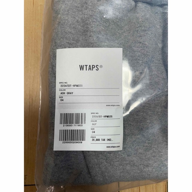 W)taps - WTAPS VISUAL UPARMORED HOODY ASH GRAY XLの通販 by でぶ