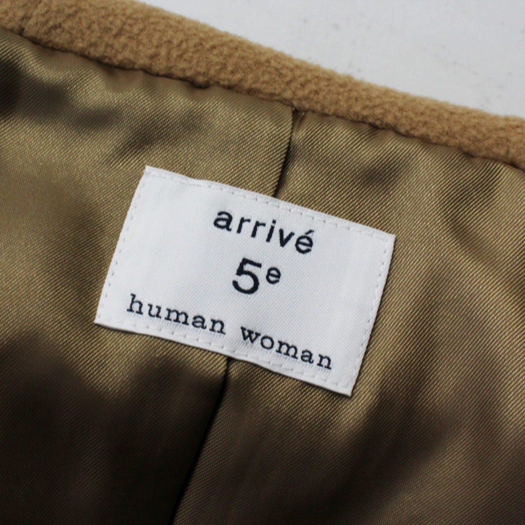 HUMAN WOMAN(ヒューマンウーマン)の美品 定価2.6万 2022AW arrive 5e human woman ヒューマンウーマン スリーブレスブルゾン M/ベージュ ナイロン【2400013247900】 レディースのジャケット/アウター(ブルゾン)の商品写真