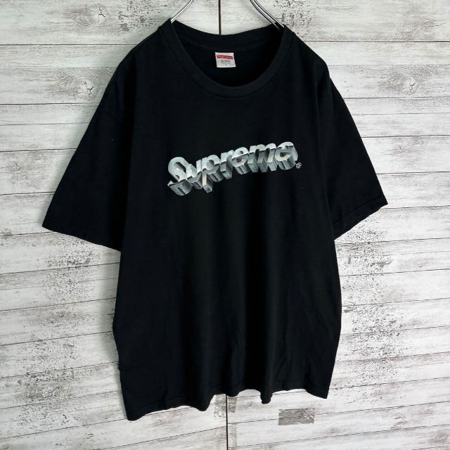 7018 【人気Lサイズ】シュプリーム☆ビッグロゴ即完売モデル定番tシャツ　美品