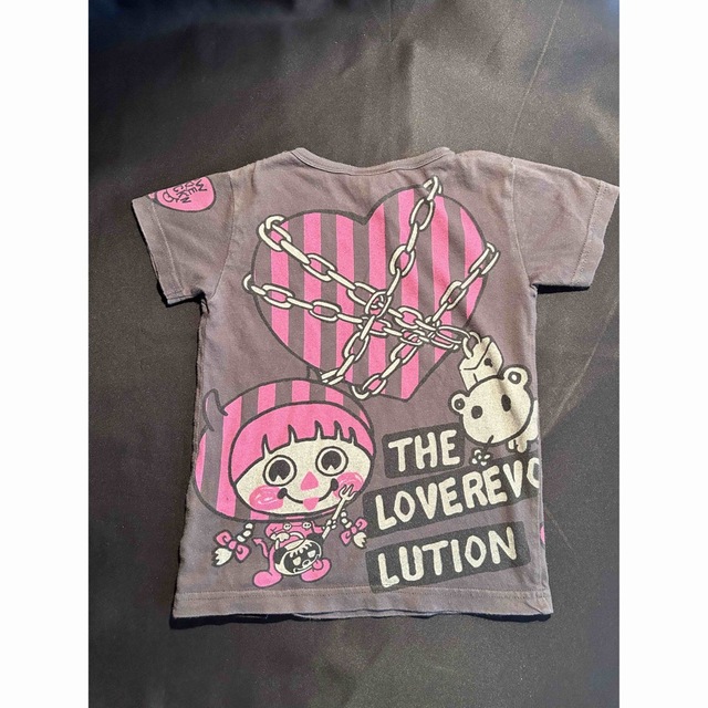 LOVE REVOLUTION(ラブレボリューション)のNo.052-1 LOVE REVO LUTION 半袖Tシャツ(120cm) キッズ/ベビー/マタニティのキッズ服女の子用(90cm~)(Tシャツ/カットソー)の商品写真