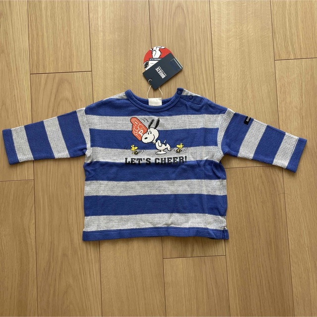 BREEZE(ブリーズ)のPEANUTSコラボボーダーTシャツ90 キッズ/ベビー/マタニティのキッズ服男の子用(90cm~)(Tシャツ/カットソー)の商品写真