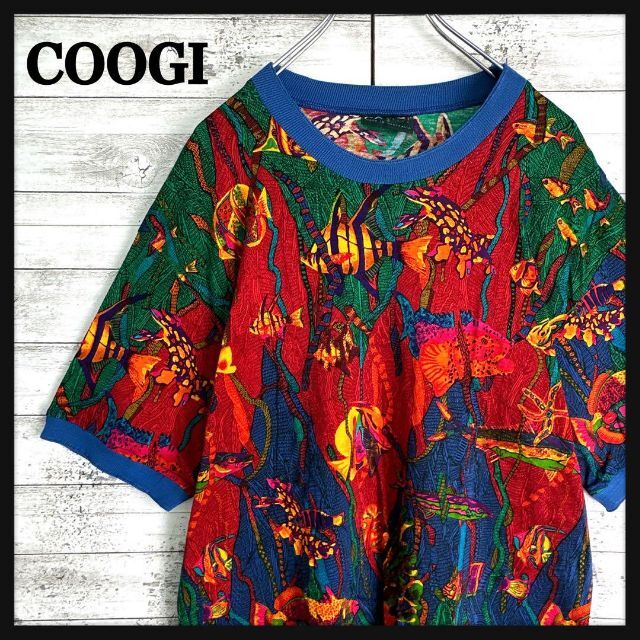 COOGI(クージー)の7013【超希少デザイン】クージー☆人気カラー総柄tシャツ　入手困難　美品 メンズのトップス(Tシャツ/カットソー(半袖/袖なし))の商品写真