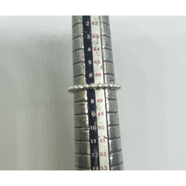 スターリングシルバー Silver925 重ねリング銀指輪　ボールチェーンyF② レディースのアクセサリー(リング(指輪))の商品写真