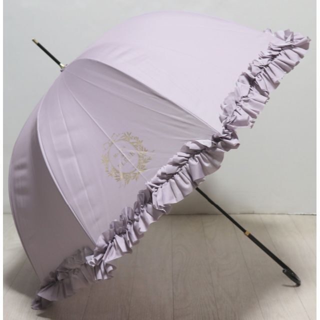 ファッション小物新品【Maison de FLEUR】長傘 可愛いドーム型にでかフリル 雨傘