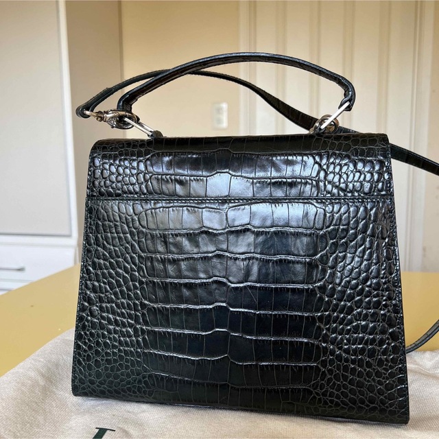 美品 ポロラルフローレン ハンドバッグ ショルダー クロコダイル