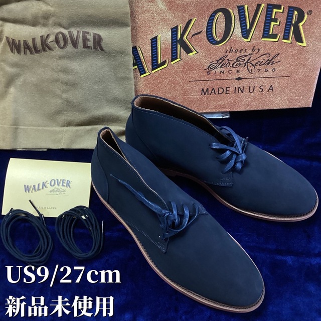 【新品】WALK-OVER（ウォークオーバー）チャッカブーツ＊米国製＊紺＊US9