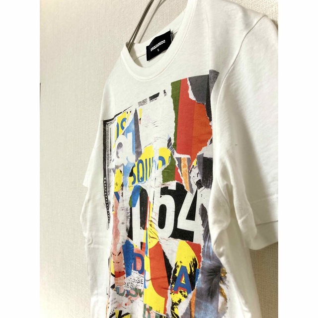 世界のディースクエアード 583H 半袖 Tシャツ ロゴT プリント メンズ