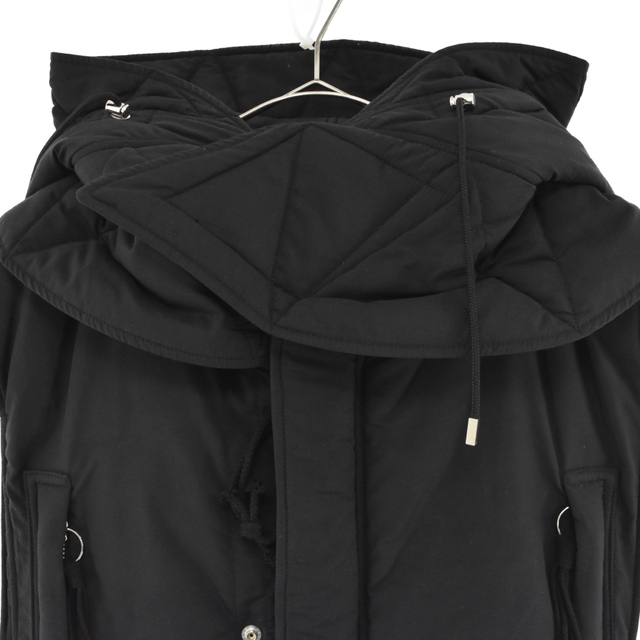 ALMOSTBLACK オールモストブラック 21AW HOODED DOWN VEST フーデッドダウンベスト ブラック 21AW-VE01