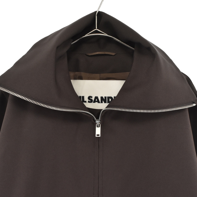 JIL SANDER ジルサンダー 21AW セーラージップアップポリエステルジャケット ブラウン JK JW IA 0519