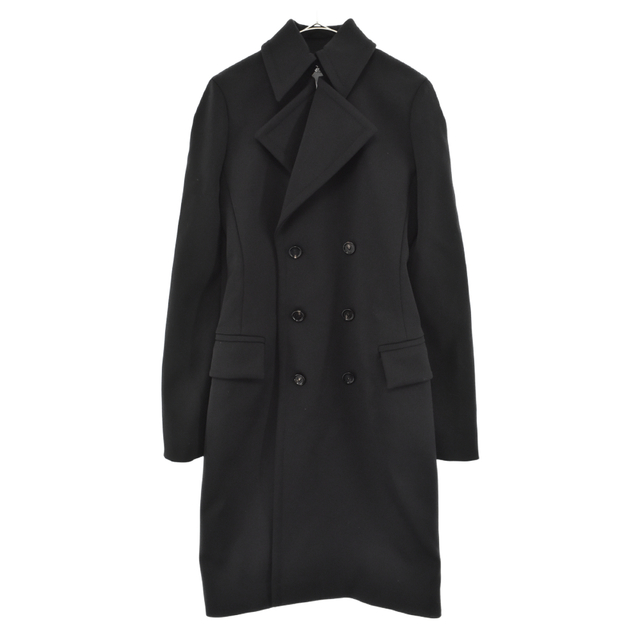 BOTTEGA VENETA ボッテガヴェネタ double-breasted stretch wool coat ダブルブレストウールストレッチロング コート ブラック 品質満点！