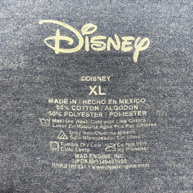 Disney(ディズニー)の【中古】 ゆうパケット対応 ディズニー DISNEY Tシャツ 半袖 キャラクター プリント サイズ：XL ネイビー 古着 中古 mellow メンズのトップス(Tシャツ/カットソー(半袖/袖なし))の商品写真