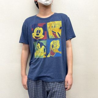 ディズニー(Disney)の【中古】 ゆうパケット対応 ディズニー DISNEY Tシャツ 半袖 キャラクター プリント サイズ：XL ネイビー 古着 中古 mellow(Tシャツ/カットソー(半袖/袖なし))