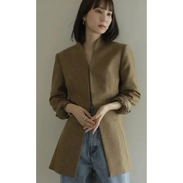 専用waist shape color nep tweed jacket レディースのジャケット/アウター(ノーカラージャケット)の商品写真