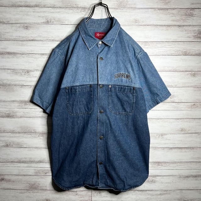 L supreme 2-Tone Denim S/S Shirt