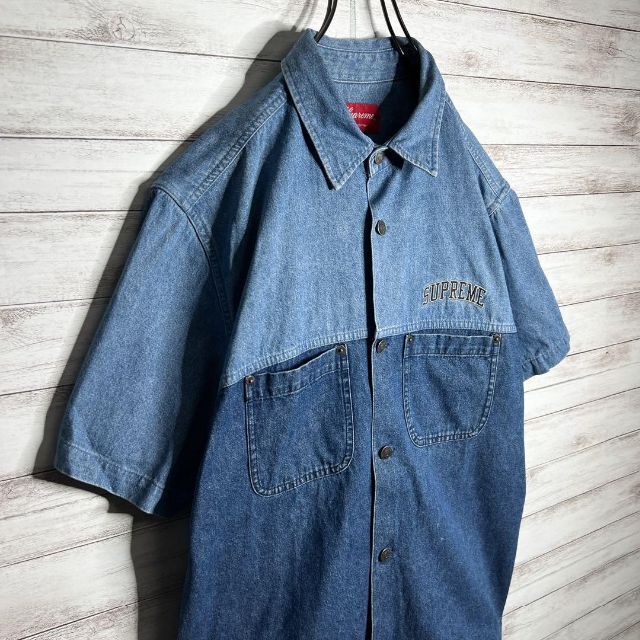 L supreme 2-Tone Denim S/S Shirt