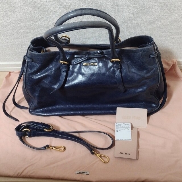 miumiu Vitello Shineトートバッグ 2wayバッグ-