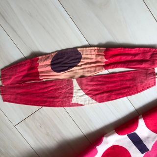 marimekko - マリメッコ カーテン 腰高窓用2枚セット ウニッコ 赤の