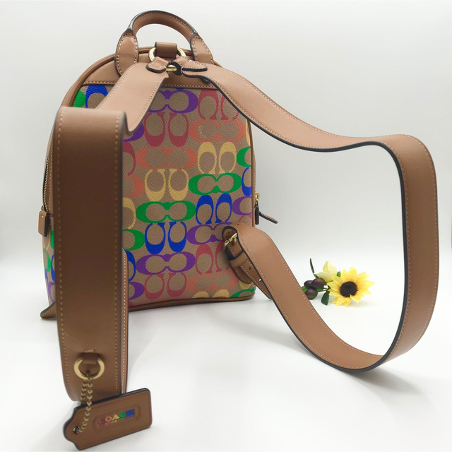 COACH ★大人気★ キャリーバックパック23 レインボー キャンバス 新品