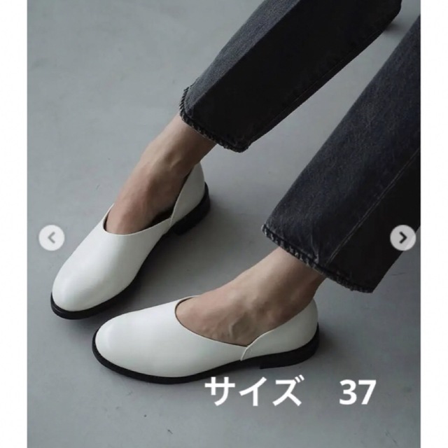 HARUTA×CLANE FLAT SHOES BLACK 37