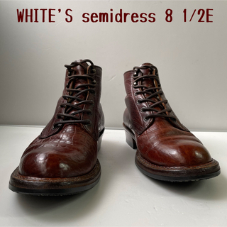 ホワイツブーツ(WHITE'S BOOTS)のwhite's semidress 8 1/2E バイソン？ハイド　茶(ブーツ)
