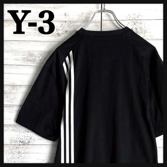 7033【人気Lサイズ】Y-3☆ビッグロゴ定番カラーtシャツ　希少デザイン