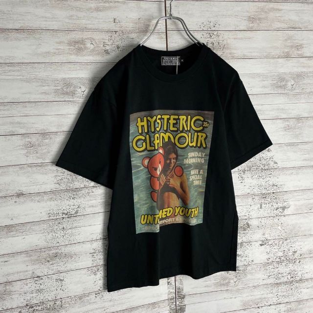 7034【タグ付き・新品】ヒステリックグラマー☆ビッグロゴ定番カラーtシャツ