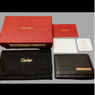 Cartier   正規美 カルティエ パシャ 6連キーケース 黒×ゴールド