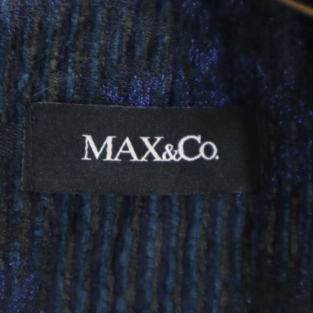 マックスアンドコー イタリア製 半袖 総柄 ワンピース 42 青系 MAX&CO レディース   【230319】 7