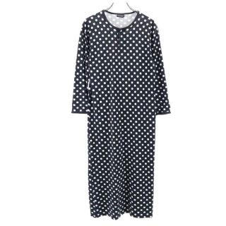 マリメッコ(marimekko)のマリメッコ 長袖 ドット柄 ワンピース 黒×白 marimekko 水玉 レディース 【中古】  【230319】(ミニワンピース)