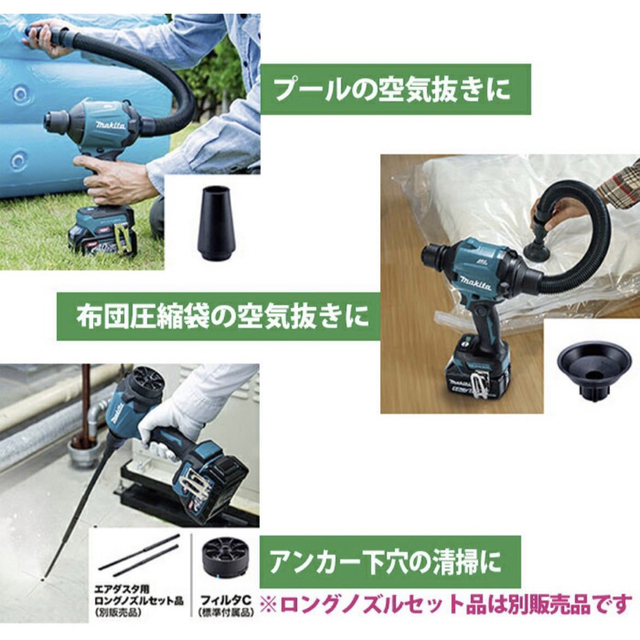 Makita(マキタ)の【新品】 マキタ 18V 充電式エアダスタ AS180DZ スポーツ/アウトドアの自転車(工具/メンテナンス)の商品写真