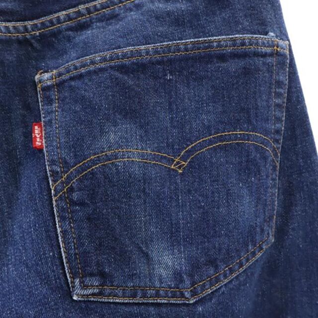 リーバイス 60s 501 BIG E 501 赤耳 足長R 不均等V イエローステッチ ストレート デニムパンツ Levi's ボタン裏2 Vステッチ メンズ  210412