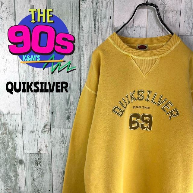 90's quicksilver 日本製　アーチロゴ　ナンバリングトレーナー