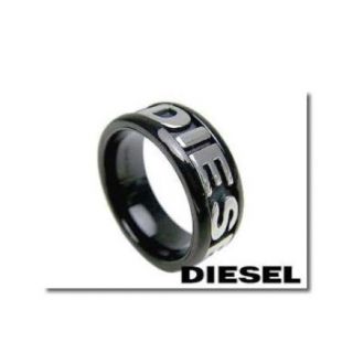 ディーゼル(DIESEL)のD ディーゼル　diesel リング　アイコン　モチーフ　ブラック　BLACK(リング(指輪))