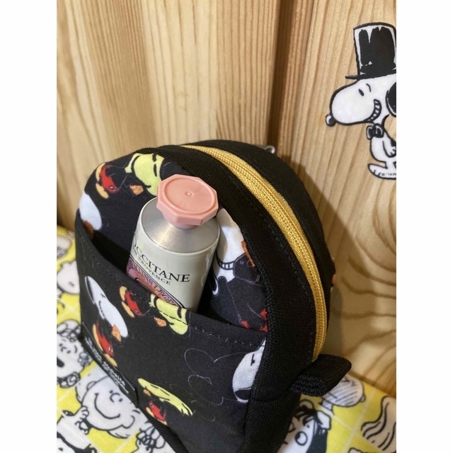141*ハンドメイド SNOOPY リュック型ポーチ ミニリュック ミニポーチ