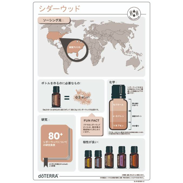 doTERRA(ドテラ)のドテラ  シダーウッド コスメ/美容のリラクゼーション(エッセンシャルオイル（精油）)の商品写真