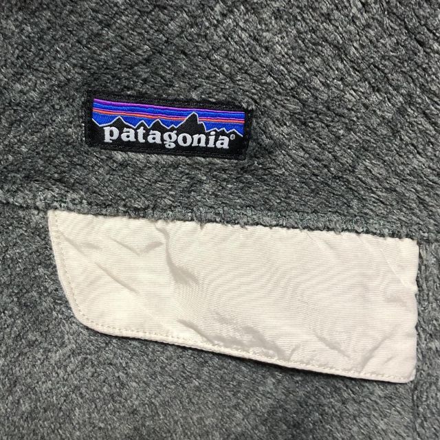 patagonia スナップボタン ロゴタグ ボアジャケット フリース グレー