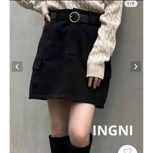 INGNI(イング)のINGNI カーゴミニスカート レディースのスカート(ミニスカート)の商品写真