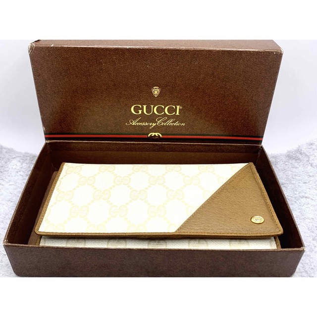 グッチ 長財布 ✨箱付き美品✨GGスプリーム オールドグッチ がま口