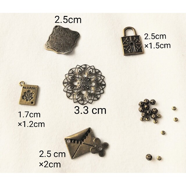 アンティークゴールド  メタルチャーム ハンドメイドの素材/材料(各種パーツ)の商品写真