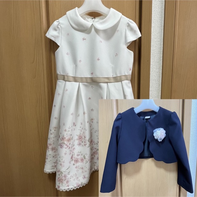 petit main(プティマイン)のpetit main花柄ワンピース キッズ/ベビー/マタニティのキッズ服女の子用(90cm~)(ワンピース)の商品写真